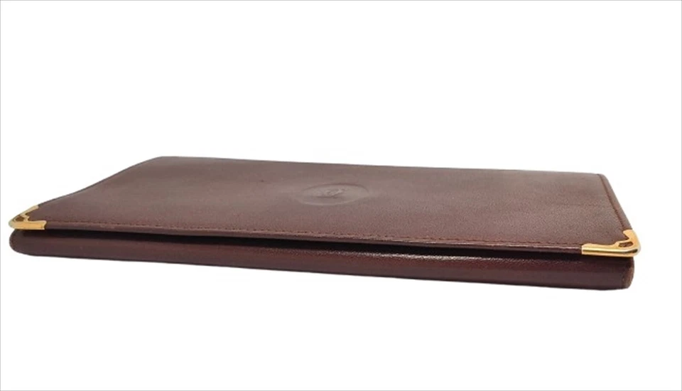 Must De Cartier Leather Bi-fold Envelope Wallet Bordeaux (1001-1) - Image 3 of 4
