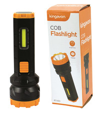 KINGAVON LED TORCH FLASH LIGHT WITH COB BRIGHT CAMPING FISHING OUTDOOR BATTERY