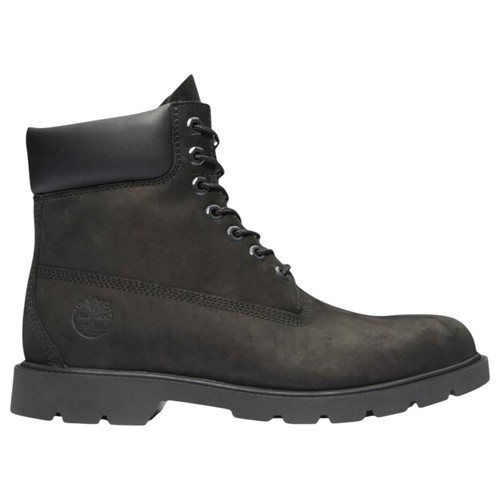 Timberland Mens 6-Inch Black Nubuck Classic Waterproof Boots - Picture 1 of 9