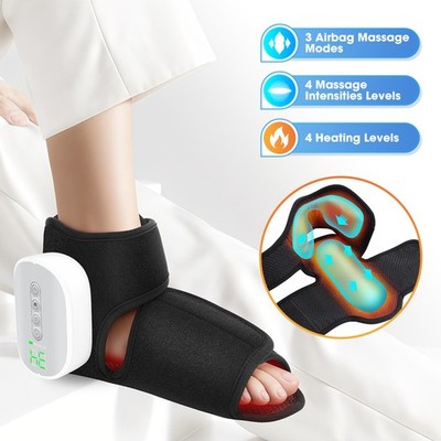 Cordless Foot Vibration Massage 3 Modes 4 Levels Heat Dual Airbag Compression US