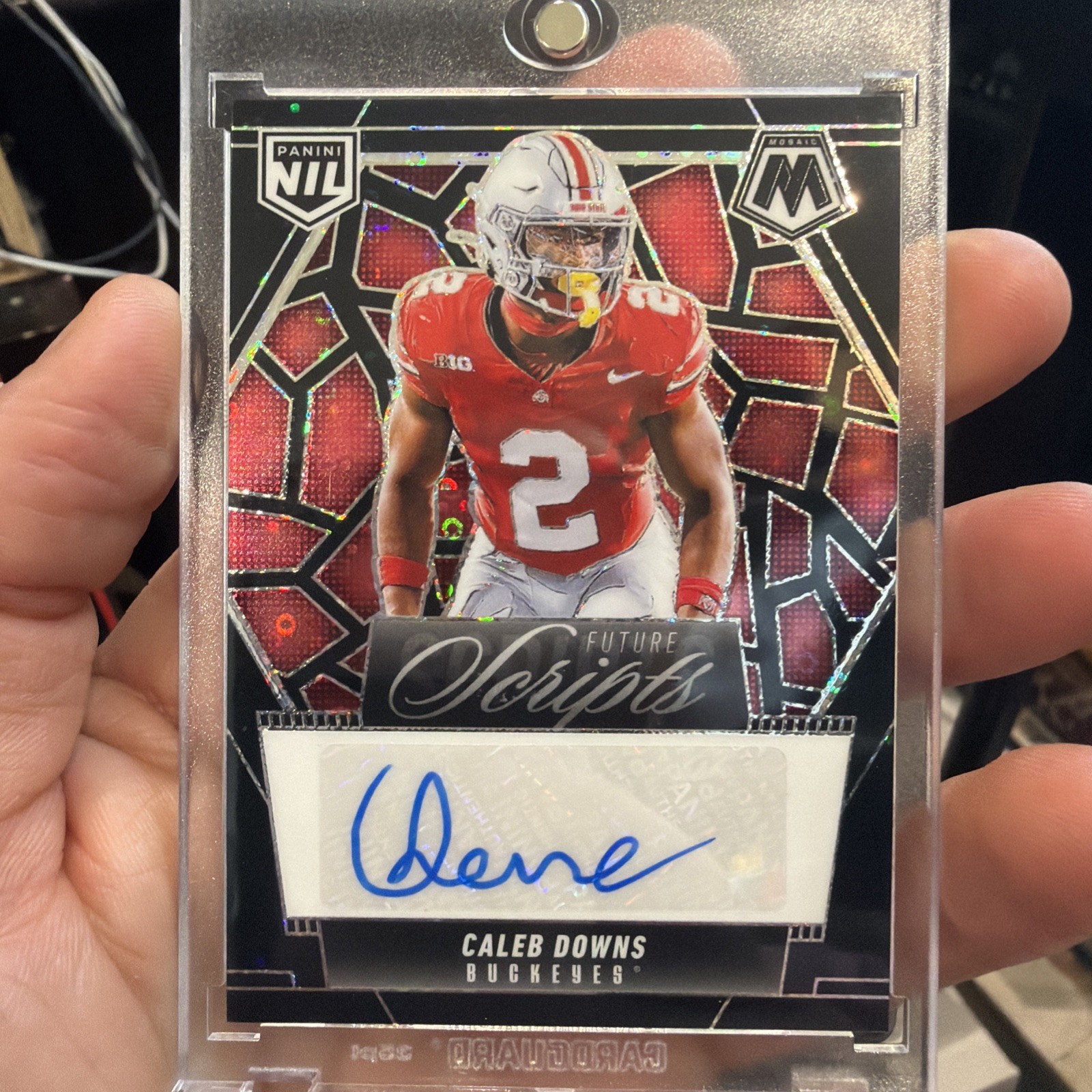 2025 Panini Mosaic - Future Scripts Caleb Downs 1/1 Auto Black