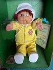 Vintage 1983 Cabbage Patch Kids Coleco Boy Doll Brown Curly Hair Damaged Box