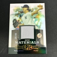 2006 Upper Deck Epic Materials Randy Johnson Game-Worn Yankees Patch #'d /40