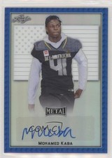 2020 Leaf Metal US Army All-American Bowl Blue 15/15 Mohamed Kaba Auto 1u6
