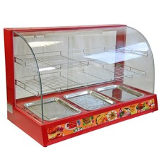 Electric Food Warmer Display Cabinet Countertop Hot Pie Pasty Chicken Showcase -
