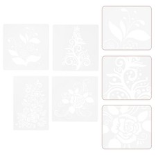  4 Pcs Stencil Di Fiori Per Pittura Riutilizzabili Stampino Vernice