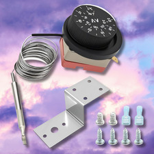 Adjustable Electric Fan Thermostat Switch Radiator Temperature Control Probe Kit Adjustable Electric Fan Thermostat Switch Radiator Temperature Control Probe Kit