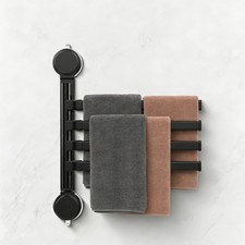 Bathroom Towel Rack, Swivel Towel Bar 4-Arm, Vacuum Suction Towel Holder