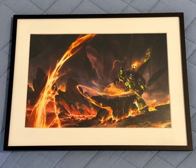 GW Warhammer Art - 40K - Salamanders - Limited Edition - Poster / Print - Framed