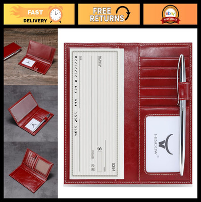 Soft Leather Checkbook Cover & Card Holder - Italian Calfskin, Divider, Antiqued