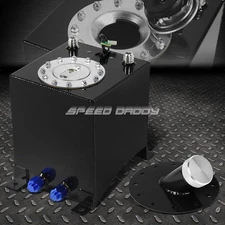 2.5 GALLON/9.5L BLACK COAT ALUMINUM FUEL CELL TANK+LEVEL SENDER+45° FILLER NECK