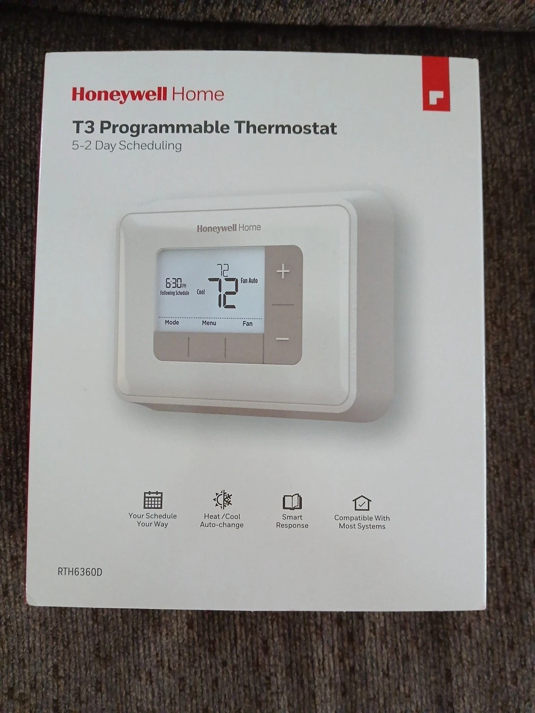 Honeywell Home T3 5-2 Day Programmable Thermostat (RTH6360D1002)