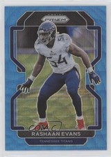 2021 Panini Prizm Blue Wave Prizm 80/199 Rashaan Evans #6 5x8