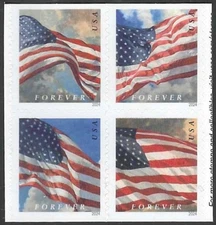 SC#5887 - 5890 - 2024 US Flag Booklet Block of 4 (BCA) MNH #2