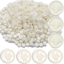 Pearl White Wax Seal Beads, 400Pcs Sealing 0.34 0.2 inch,