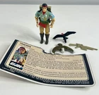 1984 Vintage GI Joe Spirit Indian Figure & Accessories + file card