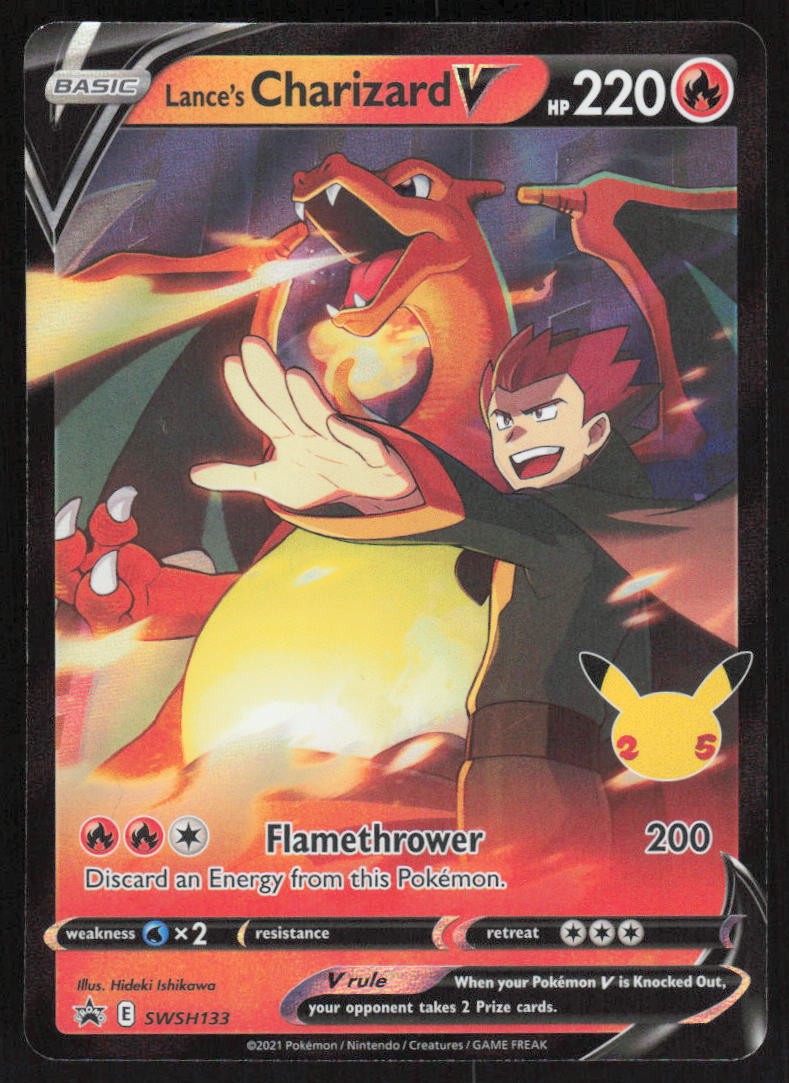Lance's Charizard V Holo SWSH133 NM SWSH: Sword & Shield Promo Cards Pokemon Car