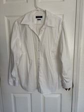 Lauren Ralph Lauren Womens XL White Cotton Long Sleeve Button Down Shirt