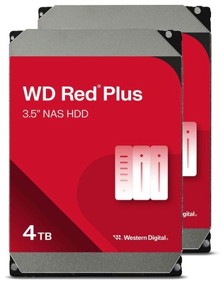 WD Red Plus 2er Set WD40EFPX - 4 TB 5400 rpm 256 MB 3,5 Zoll SATA 6 Gbit/s CMR