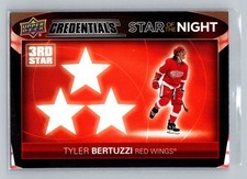 Tyler Bertuzzi 2021-22 Upper Deck Credentials #3S-9 Star of the Night