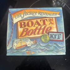 Vintage Boat in a Bottle Kit Unused w/ Instructions & Box 3.75" Bottle Model