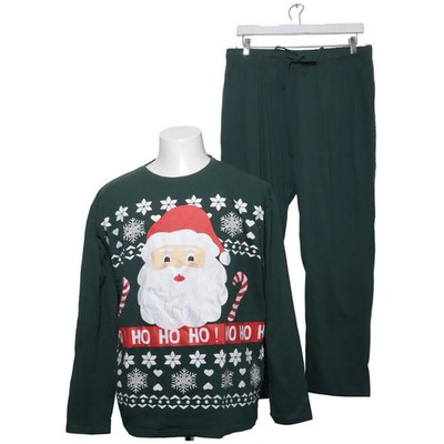 HIS, Pyjama, Größe: XXL, HIS XMAS NIGHT, Baumwolle, Grün/Mehrfarbig, Print #BnT