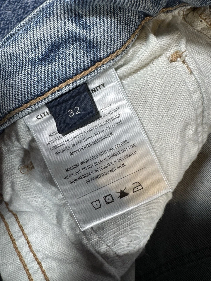 Citizens Of Humanity 牛仔裤男式 32/29 蓝色 Sabine Distressed 牛仔纽扣门襟 — 第 3/4 张图片