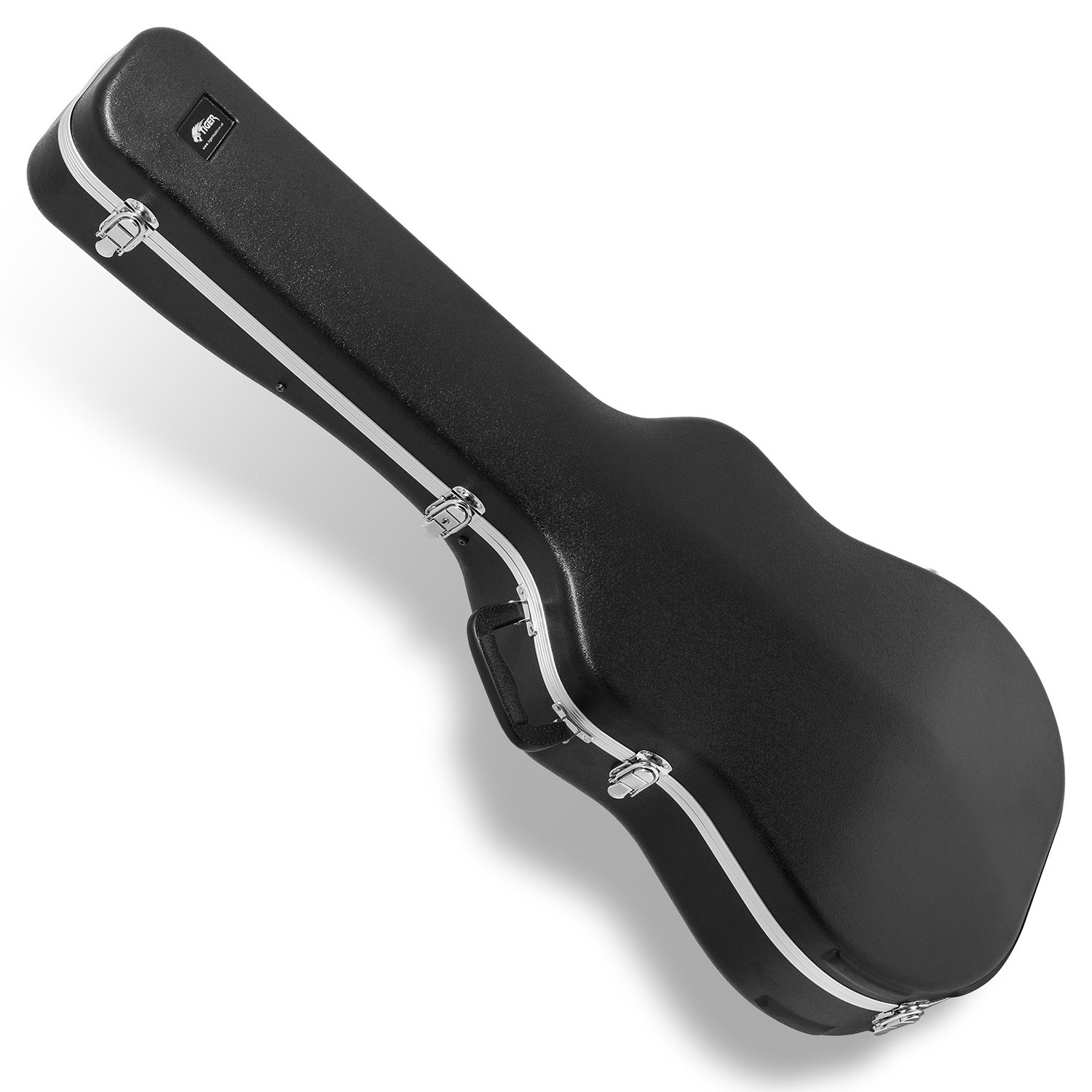 Custodia rigida chitarra acustica guscio ABS peluche chiusura interna nero - Tiger