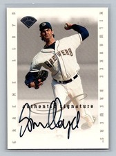 1996 Leaf Signature Series Signatures Update Graeme Lloyd Auto Milwaukee Brewers