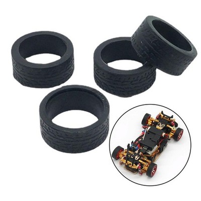 4 Stück Rennwagen Gummireifen Satz für WLtoys P929 1/28 Drift Rennwagen Teile