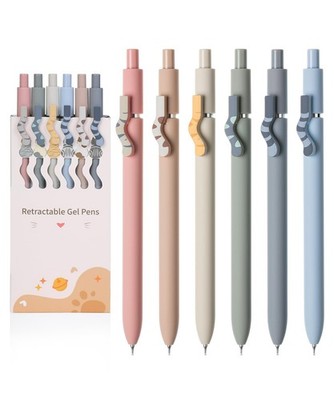 Mr. Pen Cat's Tail Fine Point 0.5mm Retractable Gel Pens 6 Pack