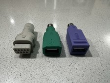PS/2 Keyboard To USB Adapter And Mini Din 6F/DB9F Adapter.