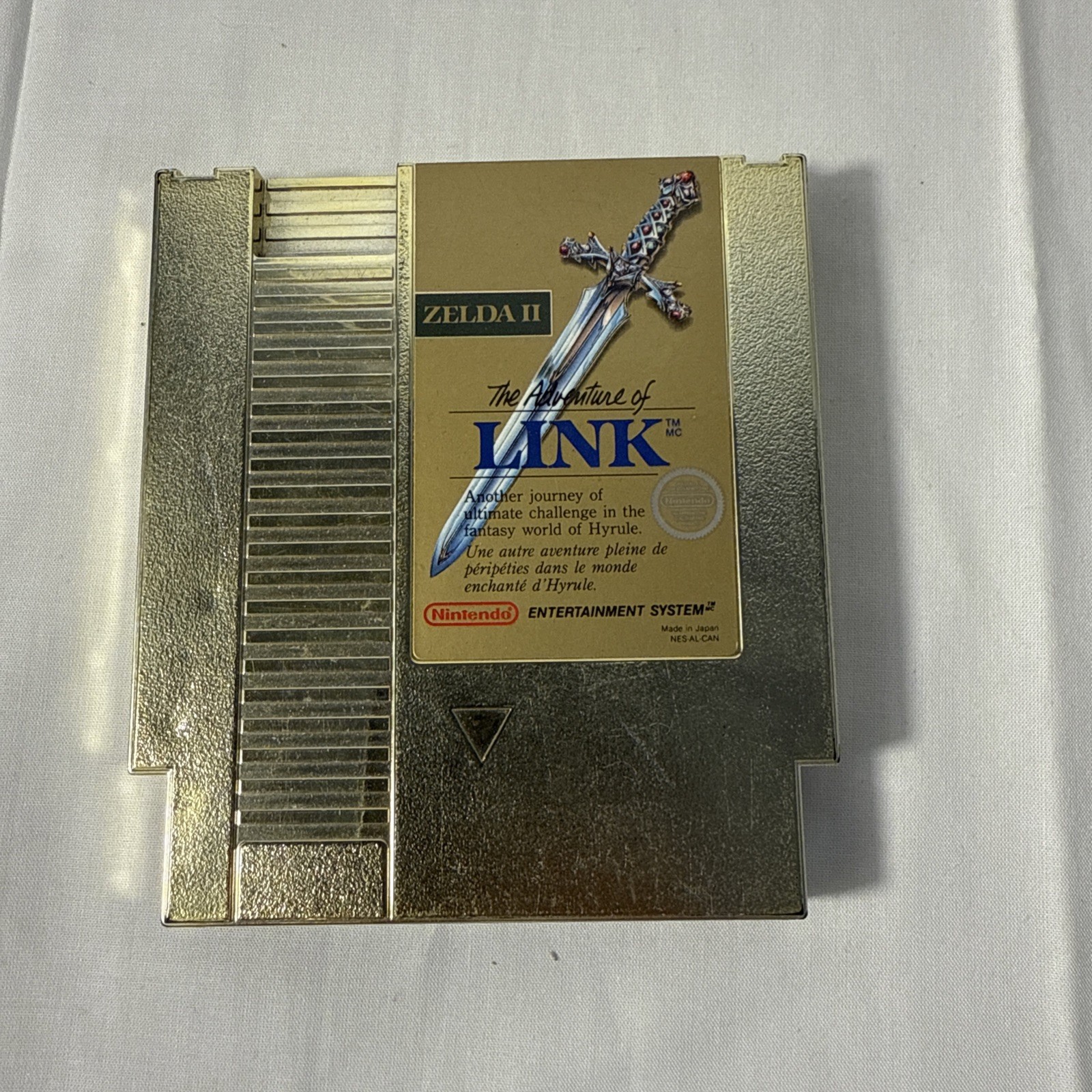 Zelda II: The Adventure of Link Gold (NES) - Authentic Cartridge 