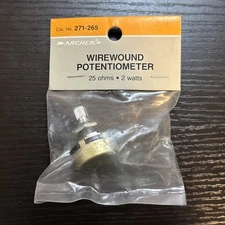 Archer Cat. No 271-265 wirewound potentiometer. 25 Ohms 2 Watts