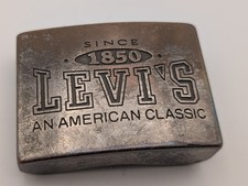 Vintage Levi's Belt Buckle - "Since 1850 An American Classic" - Plaque Style