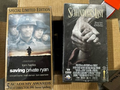 Sealed VHS Lot Saving Private Ryan & Schindlers List Double Cassette Collectors