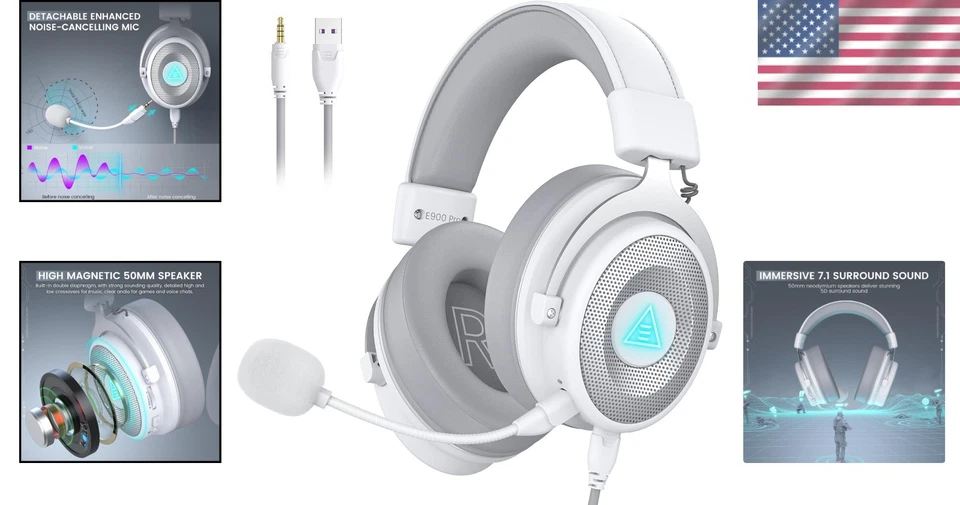 Adjustable Headband Wired Headset with Noise Cancelling Mic - Image 2 of 4