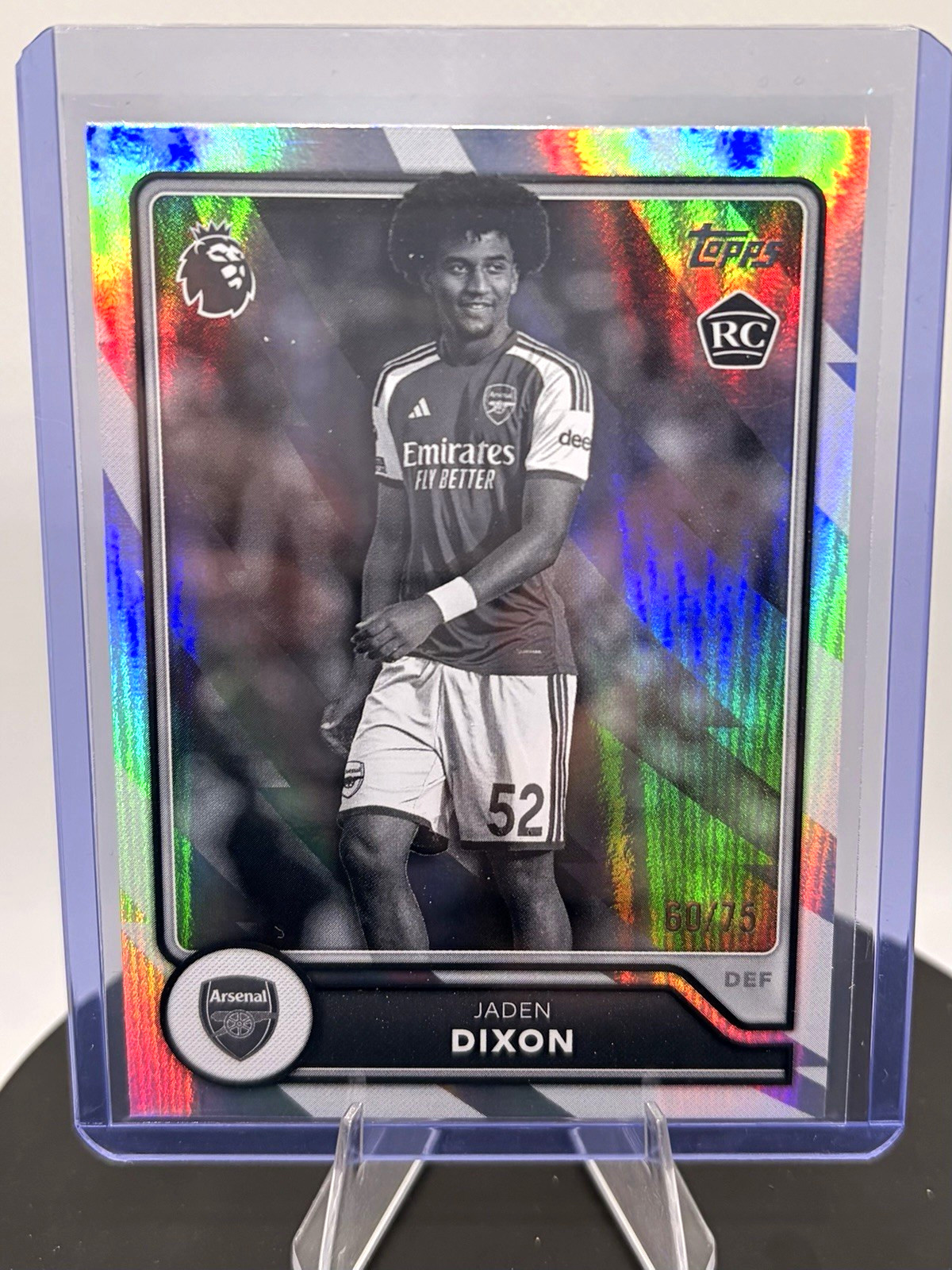 Topps Premier League Jaden Dixon Rookie RC Parallel /75 Arsenal 2026/27