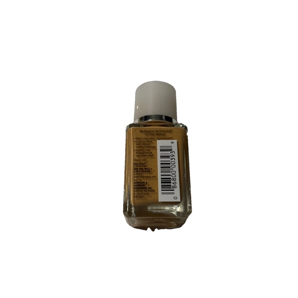Neutrogena SkinClearing Oil-Free Foundation 60 Natural Beige 1oz New - Image 3 of 3