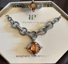 Bomb Party NOVEMBER Birthday Necklace + Ring Set (see Description for Details)