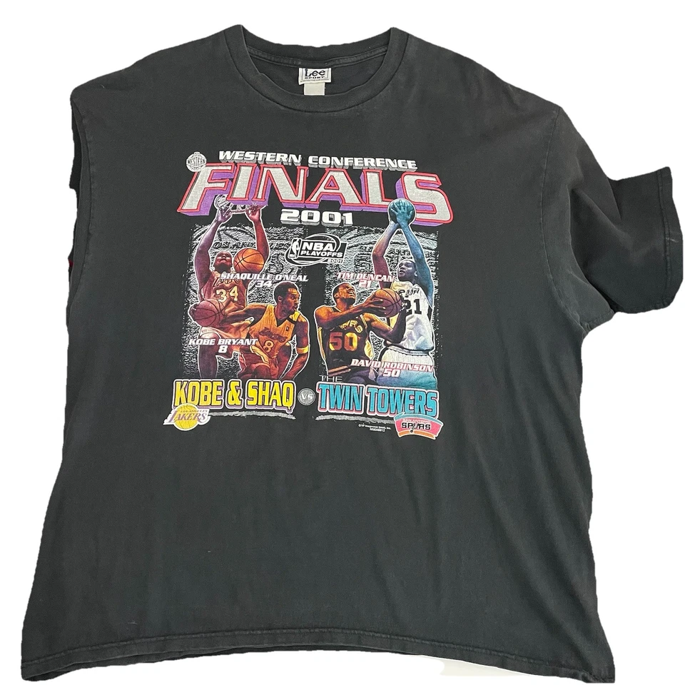 Винтажная футболка Lee финал Западной конференции Коби Шак против братьев-близнецов 2001 XXL - Изображение 4 из 4