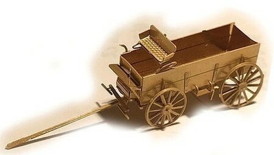 The N Scale Architect 96706 N Scale McCormick-Deering Farm Wagon Messing Bausatz