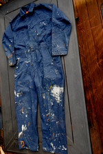 Red Kap Men's Size 44 Regular Work Utility Coveralls Overalls Jumpsuit Navy Blue