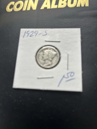VG+ 1929-S Mercury 90% Silver Dime