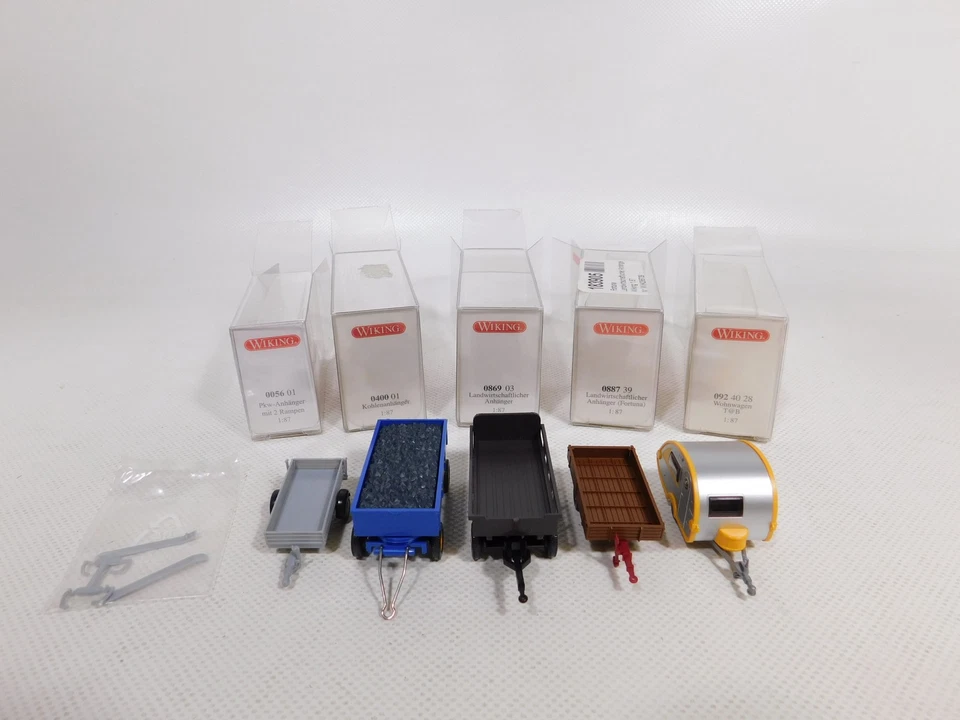 5x wiking H0 1:87 Rimorchio 0056 0400 0869 0887 092 Roulotte Mint + Box #DN363-0 - Immagine 4 di 4