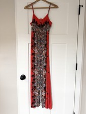 Intimately Free People Small Morning Song Maxi Dress Button Front Lace Detail
