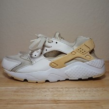 Nike Huarache Run Low White Pure Platinum 654275-110 Unisex Kids Size 5Y Used