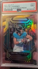 2021 Panini Club Level Trevor Lawrence Black & Gold Prizm Die-Cut JAGUARS RC