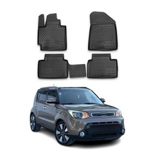 Omac Floor Mats Liner For Kia Soul 2014-2019 Black Tpe All-weather 4 Pcs Omac Floor Mats Liner For Kia Soul 2014-2019 Black Tpe All-weather 4 Pcs