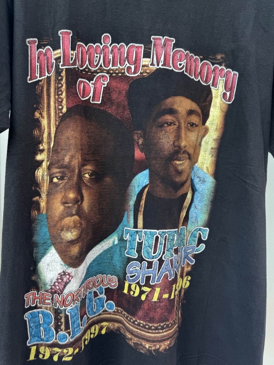 VINTAGE TUPAC BIGGIE MEMORIAL SHIRT XL notorious big 2pac snoop